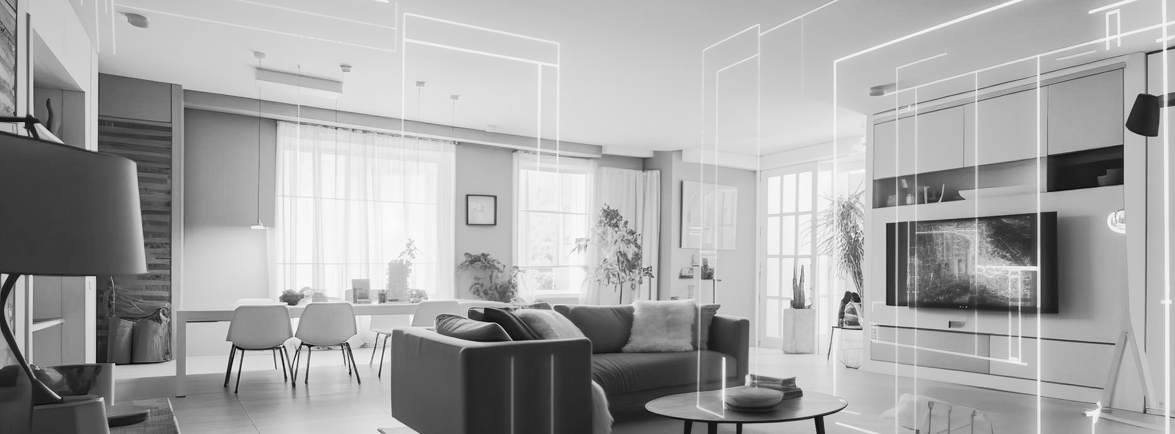 Modern interior scanned by Hollomax