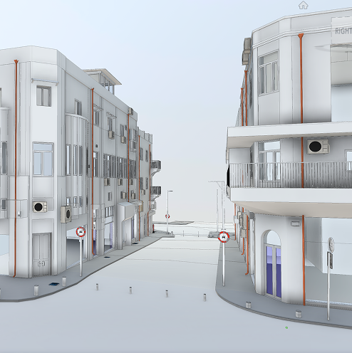 3D BIM exterior model
