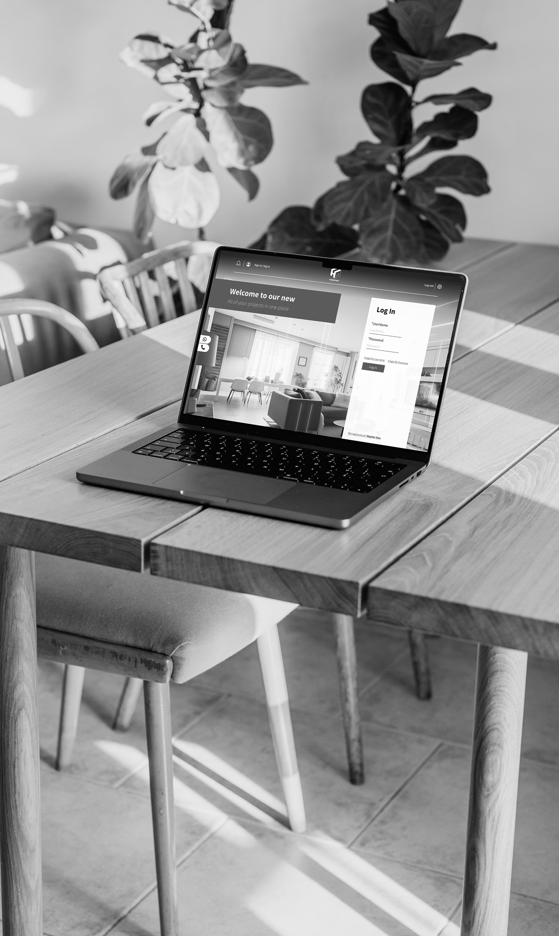 Hollomax portal on a laptop