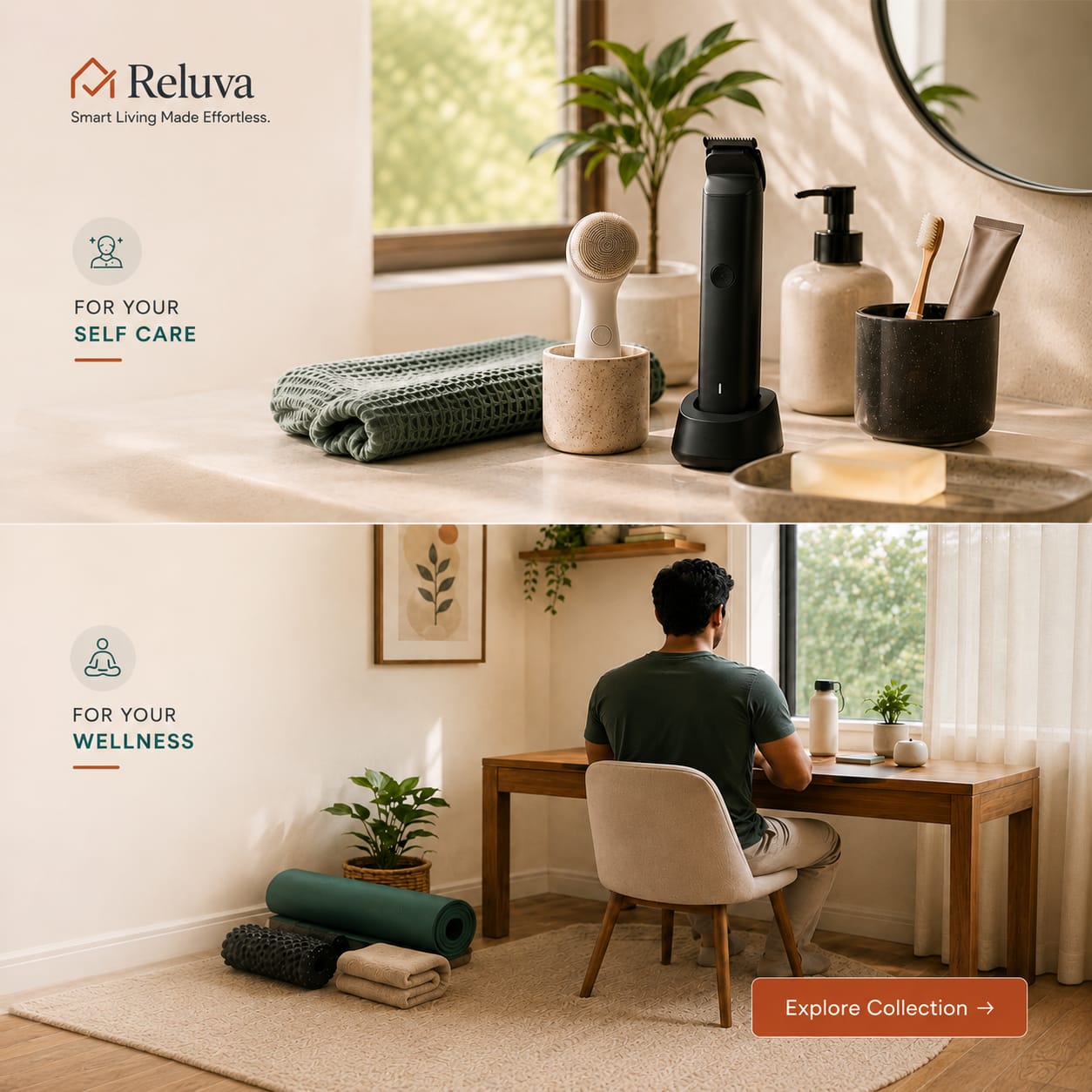 Reluva Self-Care & Wellness collection — grooming and wellness tested solutions